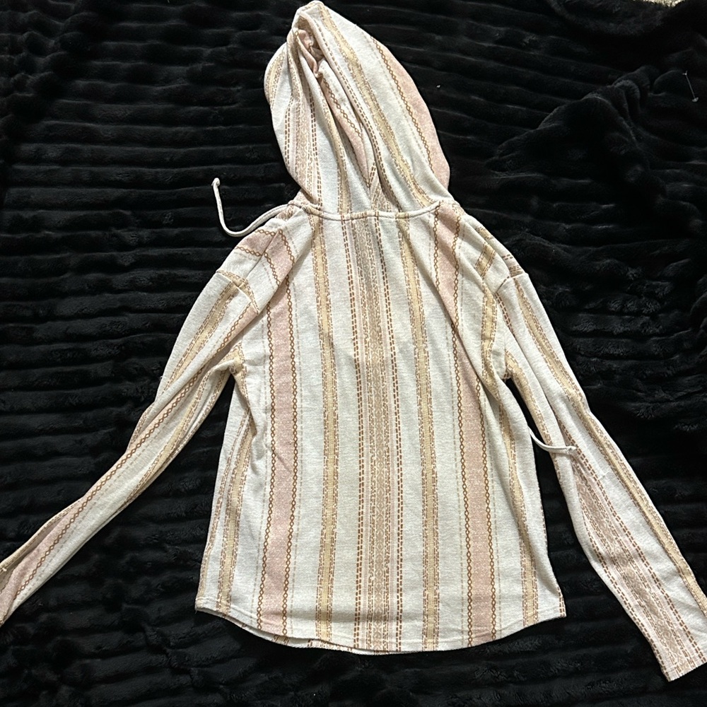 Wallflower Beige and Brown Hooded Top
